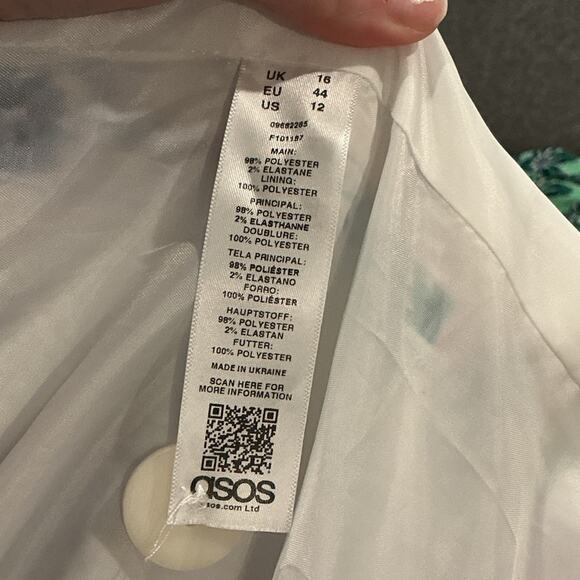 Asos Women’s Floral Pink Purple Women's Dad Oversized Blazer Jacket Size 12 - Picture 10 of 11